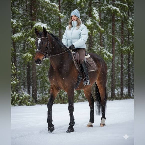 Mackage Women's Soft Blue Down-filled Tessy Puffer Jacket Size S. - Picture 4 of 14